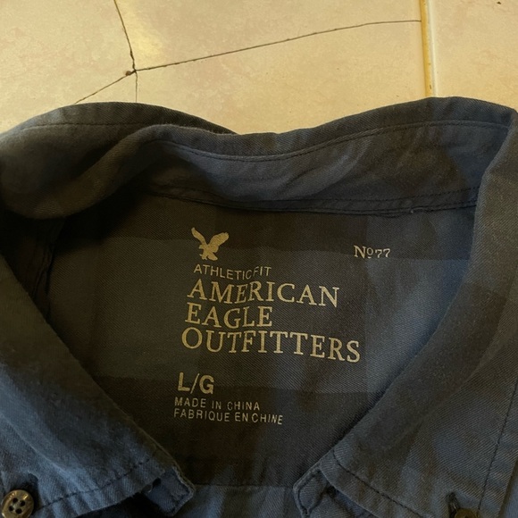 Blue Plaid Button-Up Shirt - Picture 2 of 5